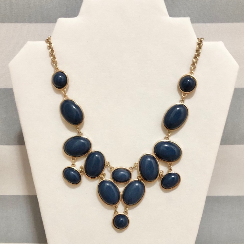 Navy Blue Statement Necklace